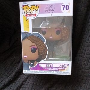 Funko Pop! Icons Whitney Houston Figure with Brown and Blue Design